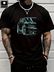 Casual Summer Prints Work Well For Everyone Regardless Of Gender, Loose Fitting Short Sleeve T Shirts And Versatile Blouses, Unisex Graphic Tee, Comfortable Relaxed Fit Top, Perfect For Daily Wear, Trendy Streetwear Fashion, Soft Fabric