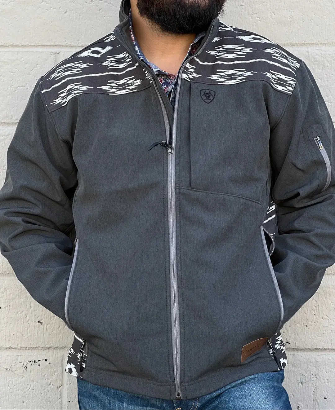ARIAT MEN VERNON 2.0 CHARCOAL CHIMAYO SOFT-SHELL JACKET