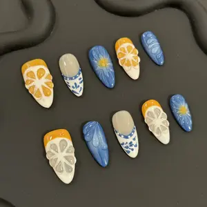 [pick in livestream] 10pcs Handmade Acrylic Press On Nails