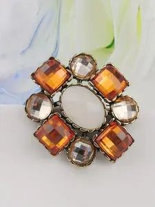 Big Crystal Flower Brooch, Plated Pins & Brooches, Office Lady Brooch, Wedding Jewelry, High Quality Accessories