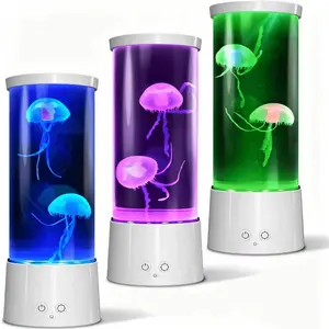 Fantasy LED jellyfish lamp features 7 adjustable colors. Perfect decorative lighting for home, office and kids' rooms