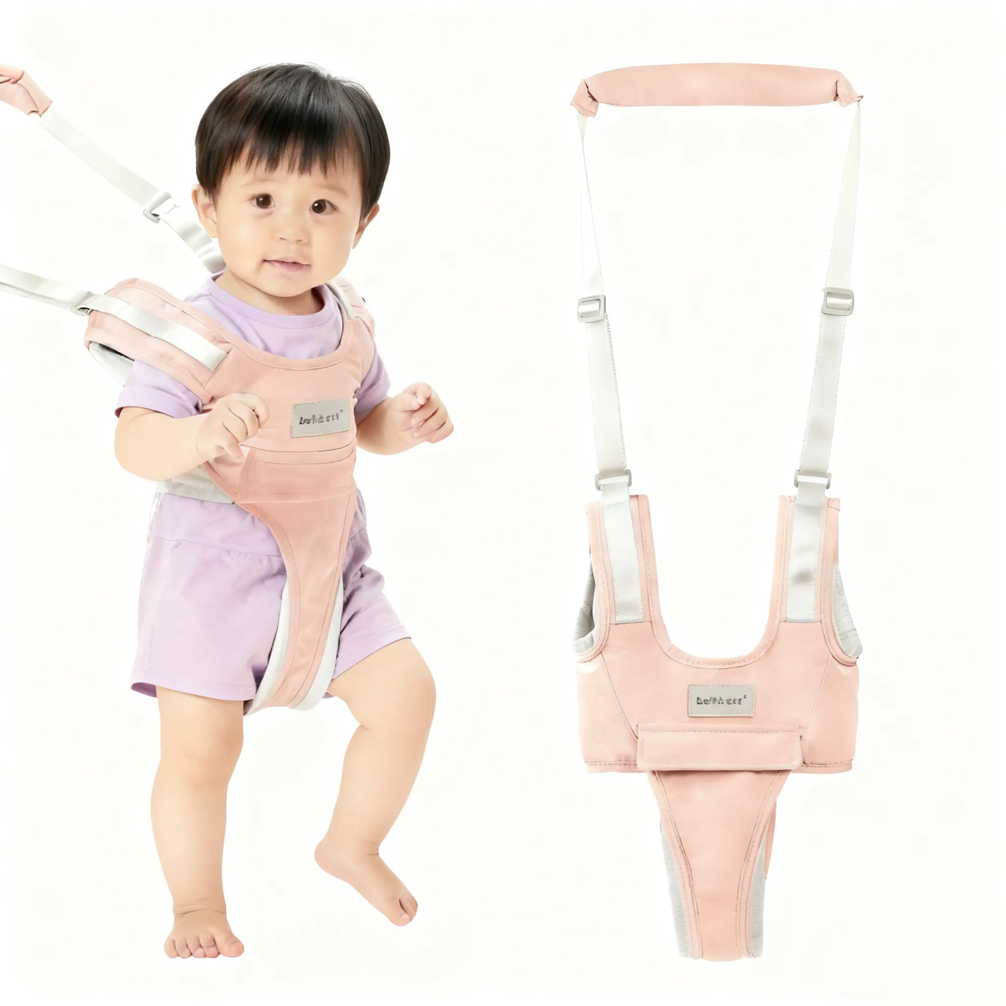 Adjustable Baby Walking Harnesses with Lightweight Detachable Crotch Pad,Handheld Kids Safety Breathable Walking Harness Toddler Walk Assistant Belt