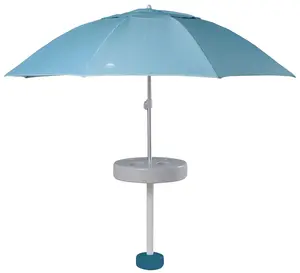Pool Buoy Floating Swimming Pool Umbrella, Harbor Blue Outdoor Canopy Shelter Adjustable Canopy