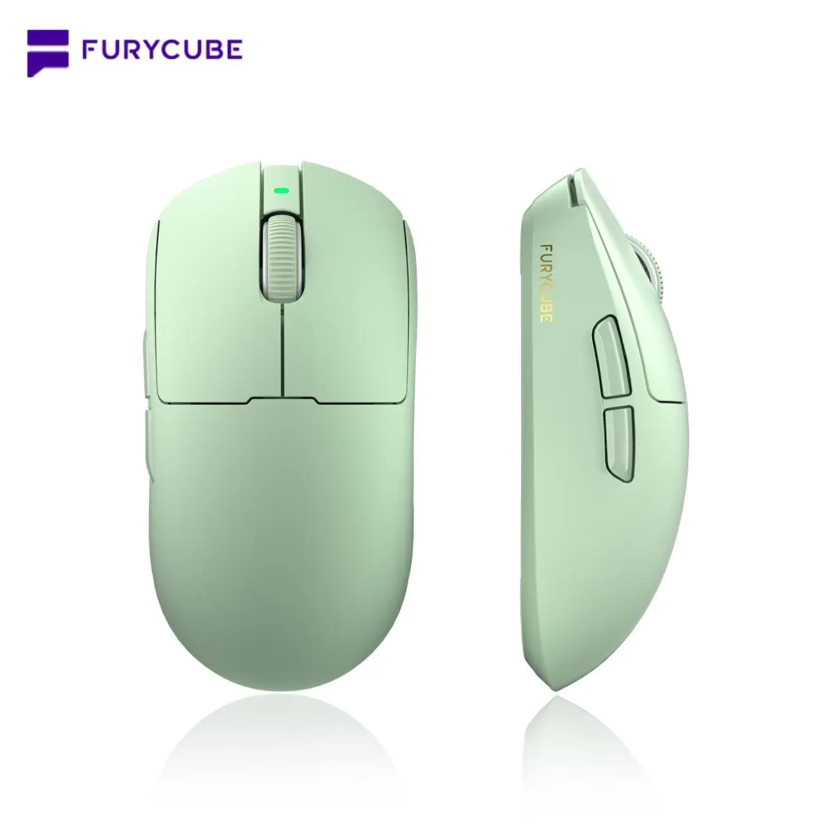 FURYCUBE R7 Tri‑Mode Wireless Gaming Mouse, PAW3311 Sensor, 2.4GHz / Bluetooth / USB‑C Wired, 500mAh Rechargeable Long‑Lasting Battery, Built‑in Knob, Gaming & Office Use, Compatible with Laptop PC, Perfect Tech Gift