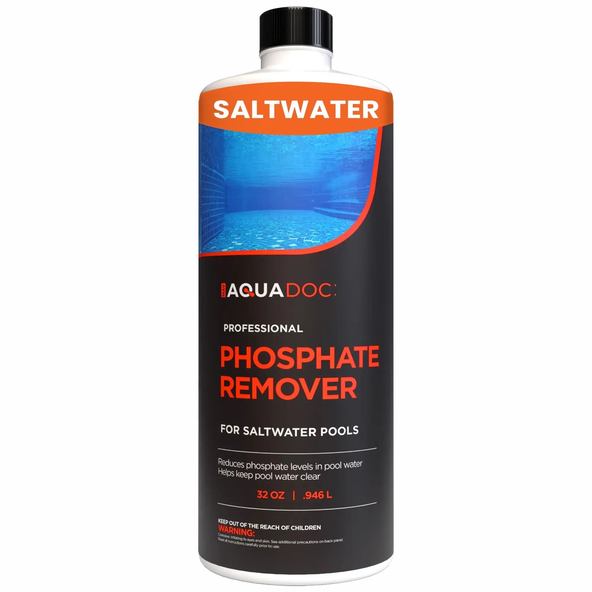 AquaDoc Phosphate Remover for Clear Saltwater Pools - 32oz Made in United States