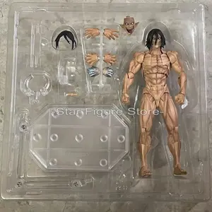 Attack on Titan Eren Jaeger Action Figure Revoltech Amazing Yamaguchi Eren Yeager Model Toys Figures Movable PVC Collection Doll