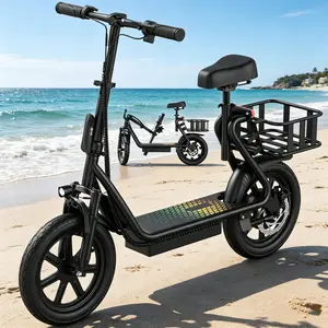 Rear Basket Electric Scooter – 48V 22.5Ah Battery, 22MPH & 21-27 Miles Range, Convenient Urban Commuter