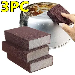 3 Pack Magic Emery Cleaning Sponge Rust Remover for Kitchen Pots Powerful Decontamination Tool Versatile Household Cleaning Gadget