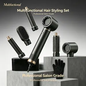 5-In-1 Multi-Functional Hair Styler, Automatic Curling/drying System, Smooth Shine, Fast Drying, Suitable for All Hair Types