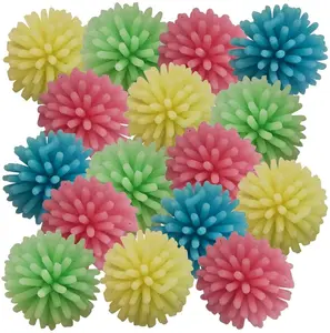 Glow in The Dark Spiky Hedge Balls for Kids, Bulk Pack of 144, Soft Sensory Balls in Various Vibrant Colors, Calming Sensory Fidget Toys for Autistic Children, Fun Birthday Party Favors