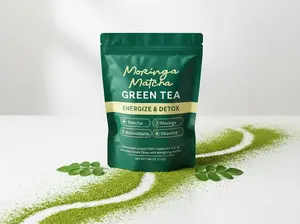 Moringa Matcha Herbal Green Tea Powder – Premium Organic Detox Drink Rich in Antioxidants, Improves Energy, Skin Health, Mental Clarity & Overall Wellness