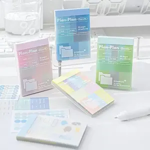 MINKYS Muilti-Functional Stickers&Memo Note Pad Book Journal Scrapbook Mark Sticker School Stationery