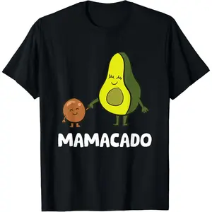 Funny Graphic Tee,Avocado Mama Avocado Mom Funny Avocado Mamacado T-Shirt