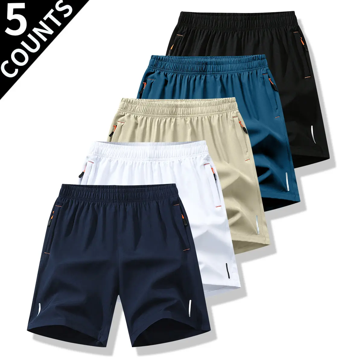 dark blue,white,khaki,lake blue,black