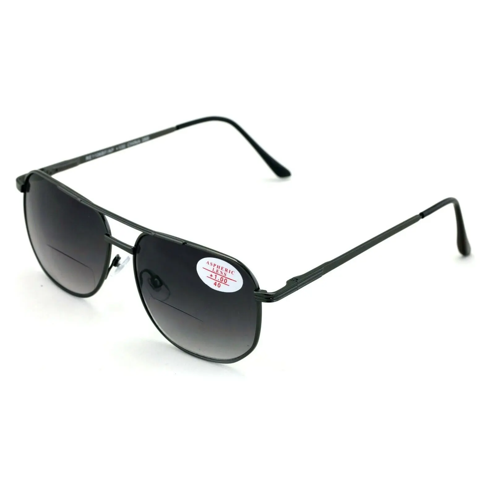 Bifocal Outdoor Sunglasses Metal Aviator Reading Glasses - Big Lens Sun Reader
