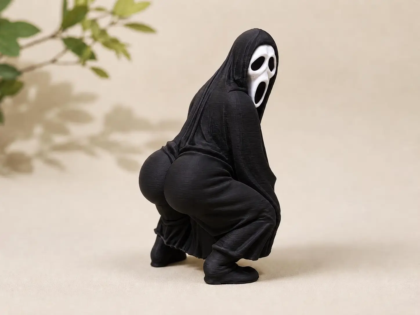 Scream Figurine 3D Printed | Twerking Horror Desk Statue | Scream Fan Gift Funny Halloween Decor