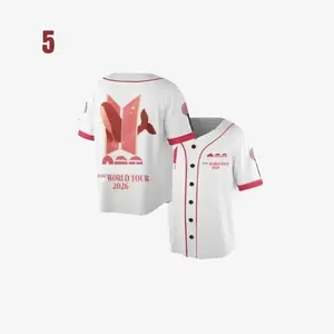 Whalien Baseball Jersey Inspired Bangtan, Collection Colors Gear for Army, Idea Outfit Concert 2026 For Bulletproof Fans