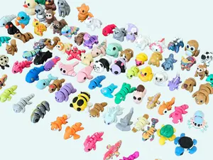 3D Printed Mini Animals 100/200/300 Pack Strong Durable Pocket Pets Perfect Holiday Gifts & Stocking Stuffers Micro & Standard Sizes Farm Forest Themes