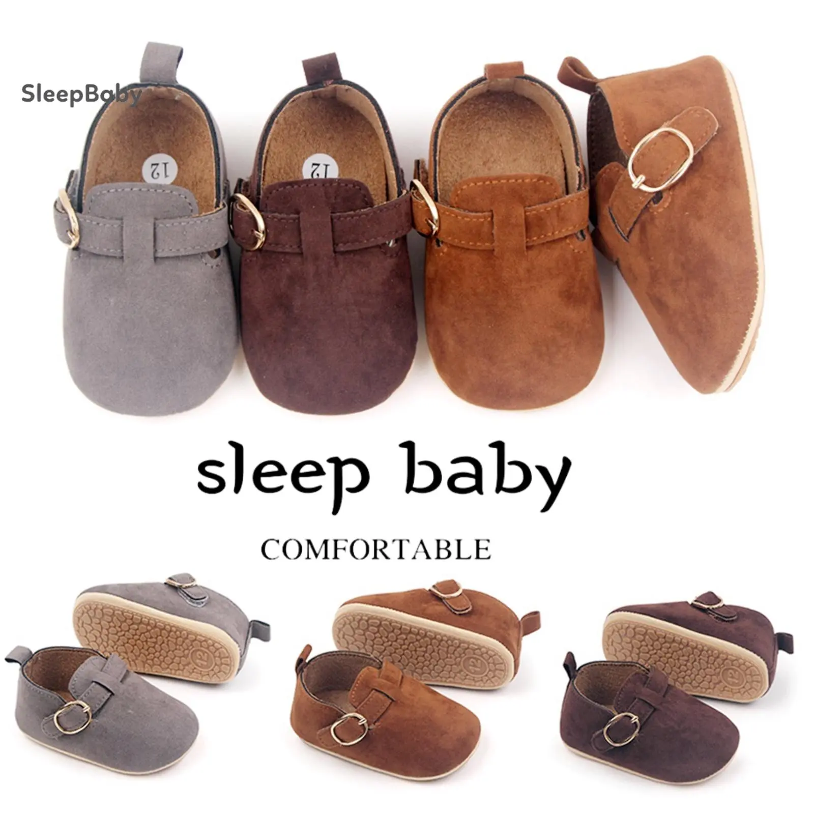 Unisex Toddler Infant First Walker Prewalker Shoes, Soft Soled Non-Slip Flats for Indoor Use, First Walker Shoes, Prewalker Toddler Shoes