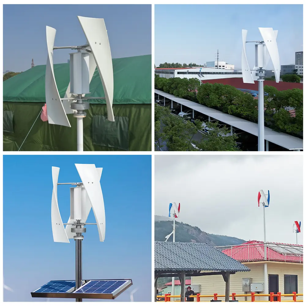 SMARAAD X3 1000W Vertical Wind Turbine Permanent Magnet Generator Complete Kit - 12V/24V, 1 MPPT Controller, 3 Injection Molded Arc Rotor Blades, 360-Degree Wind Direction Adjustment, Quiet Operation, Generator for Camping Outdoor Home RV Use, Power Gener