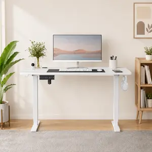 Electric Height Adjustable Standing Desk, Sit-Stand Up Down Computer Desk 63"x24"/48"x24", Ergonomic Office Workstation for Home & Office, Modern Memory Electric Rising Desk (Black)