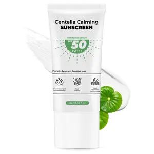 Outdoorfun Centella Asiatica Sunscreen SPF 50+ PA+++ - Hyalu CICA Moisturizing Sunscreen Serum - Calming, Hydrating, No-Stick Protector for Sensitive Skin 2 fl oz Facial Skincare