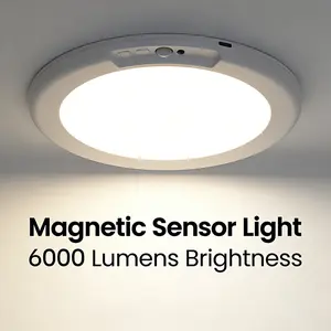 Rechargeable Motion Sensor Ceiling Light with Remote - Magnetic Wireless Ceiling Light Battery Powered for Closet Shower Stairs Shed Hallway Porch Patio ect,fun decorative lights