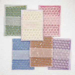 6 pcs Textured Scrapbook Paper and Mesh Fabric Assorted Set Mixed Media Collage Card Embellishment Scrapbooking Planner Bullet Supplies