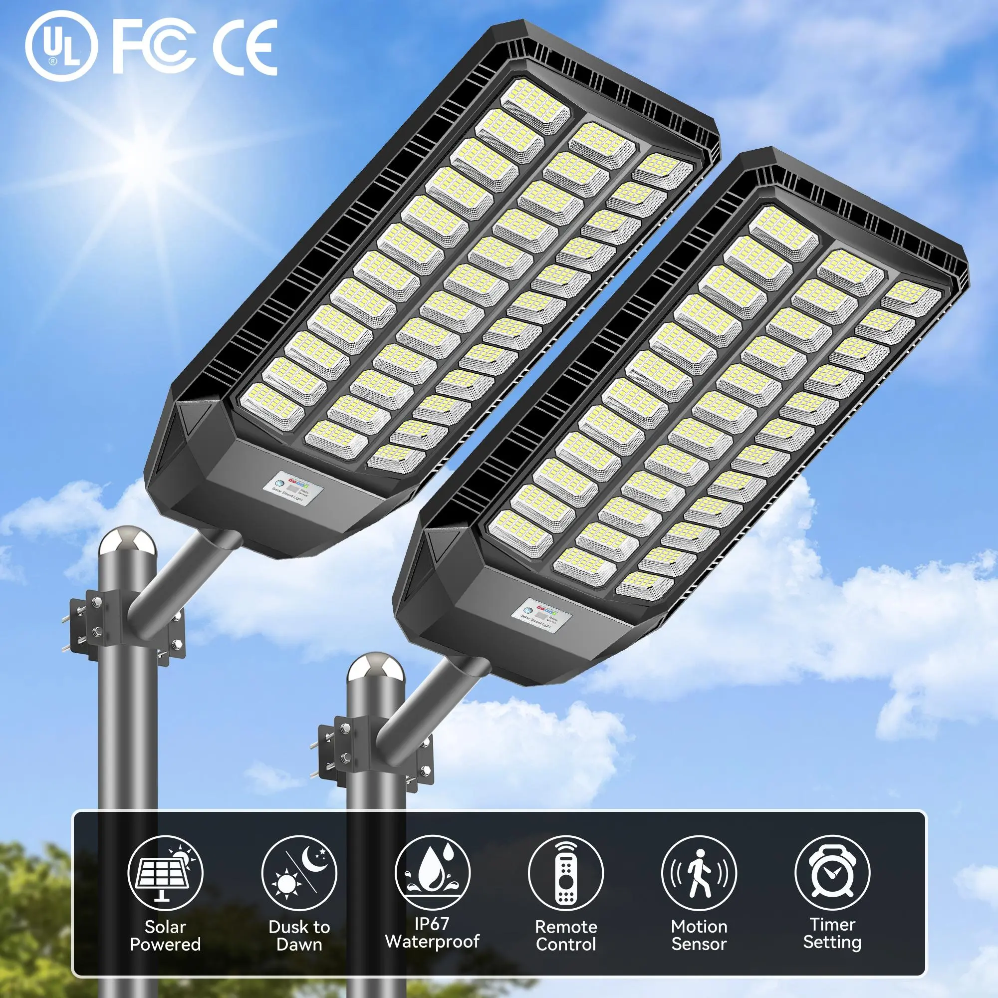 ADEWALK Solar Street Light Outdoor 3 Modes LED MotionSensor Security Wall Lamp for Garden Yard PorchDecor IP65 Waterproof Remote Control SolarLights Outdoor Mounted Light