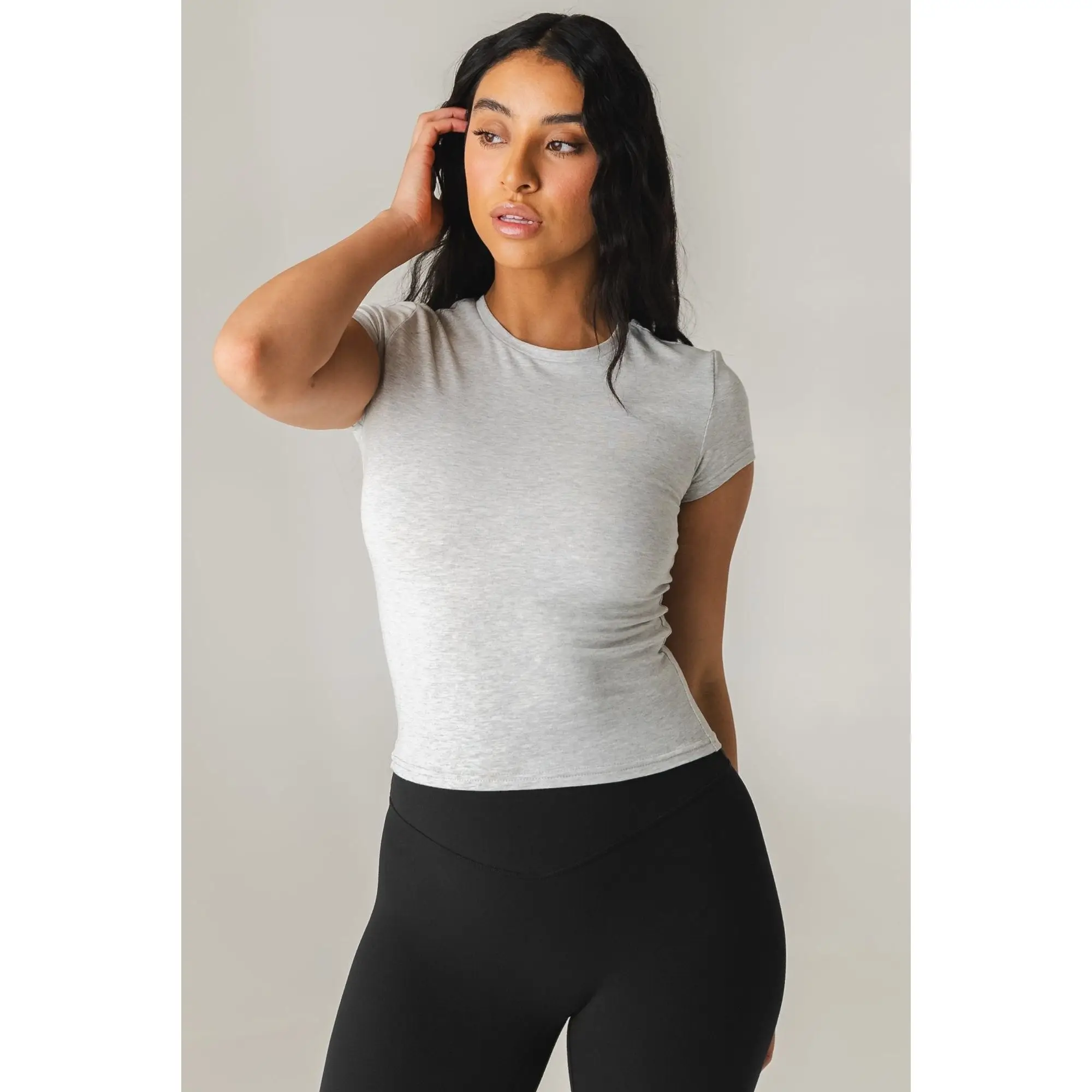 Vitality Basis Full Tee - Heather Grey