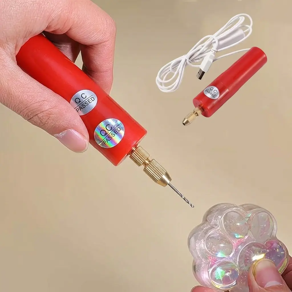 Micro Handheld Drill Bits, 0.7-1.2mm Crystal Epoxy For Resin Jewelry Making Mini Electric Drill Set DIY ABS Micro Handheld Drill Bits, 0.7-1.2mm Crystal Epoxy For Resin Jewelry Making Mini Electric Drill Set DIY ABS