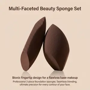 A beauty sponge designed to fit the face, a powder puff specifically for foundation, creating a clear and flawless base.