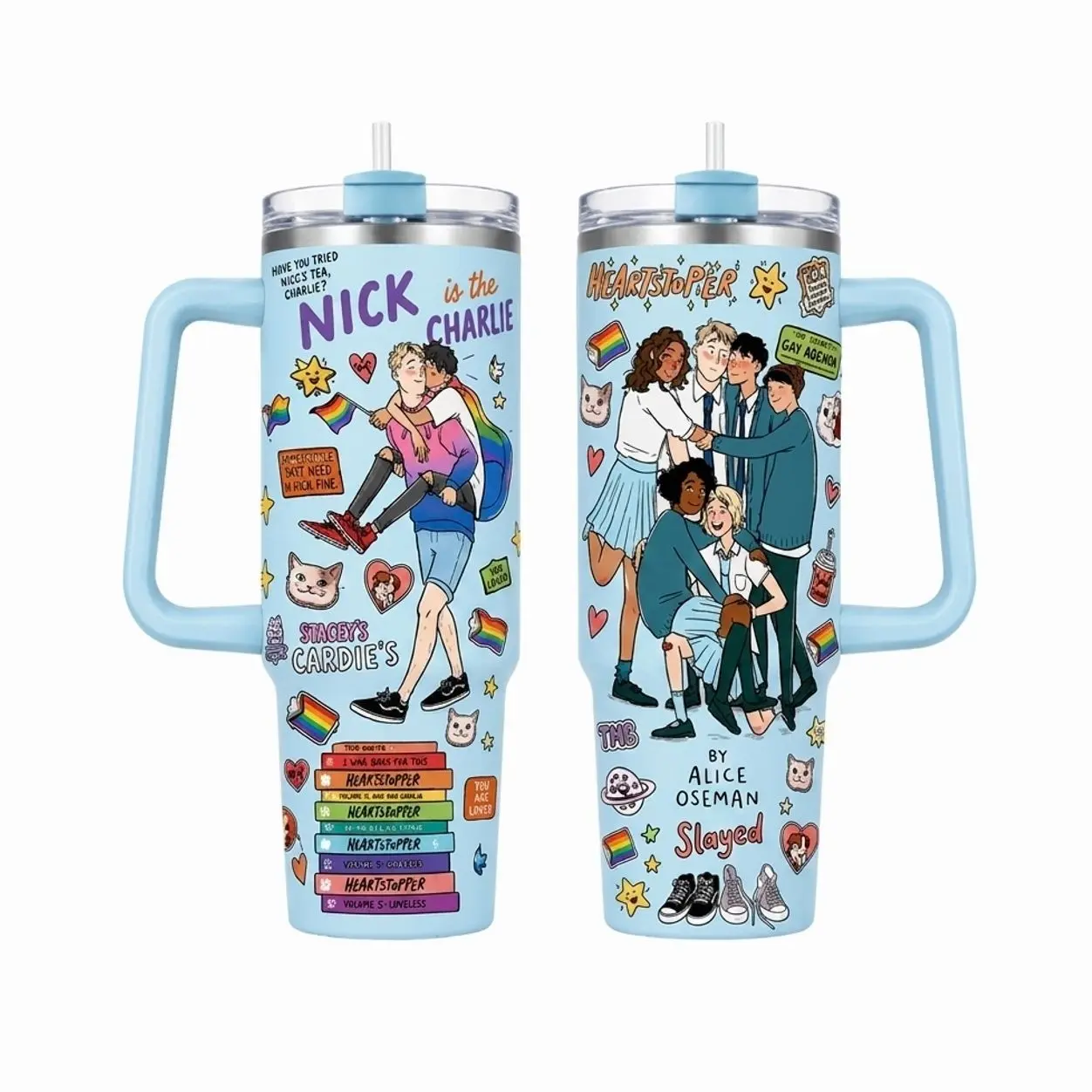 Heartstopper Friends Tumbler, BL Movie Tumbler 40oz, Cute Gift for Her