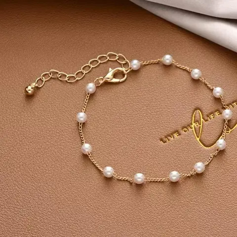 Fashion Faux Pearl Decorated Bracelet, Elegant Jewelry Bracelet, Bracelets Jewelry, Fashion Jewelry for Party, Daily Clothing Decor, Trendy All-match & Exquisite Jewelry for Birthday Gift, Pearl Beaded Bracelet