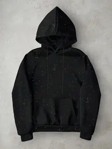 Men's Galaxy Design Drawstring Hoodie, Casual Fashion Sweatshirt, Comfortable Streetwear for All Seasons, Trendy Daily Wear