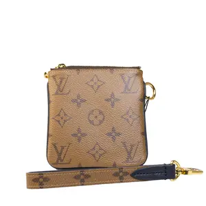 Pre-owned Louis Vuitton Canvas Clutches & Wristlets Reverse Monogram Pochette Trio Wristlet