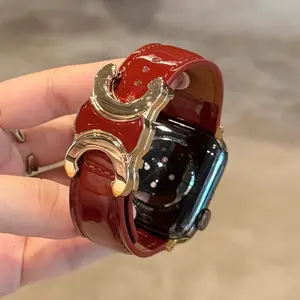WatchUnit Leather Magnetic Strap, Compatible with Apple Watch Series 11-1, SE, Ultra (38mm-49mm), Women's Bracelet Strap