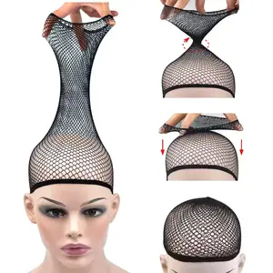 6pcs Elastic Wig Cap for Cosplay, Double End Open Stretchy Hair Net Caps, Comfortable Breathable Hair Cover Non Slip Hair Fixing Dome Caps for Long Short Hair Daily Makeup Use extensions