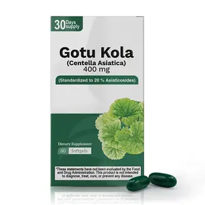 BENFIT Gotu Kola (Centella Asiatica) Herbal Dietary Supplement, 400 mg Natural Plant-Based Edible Botanical Extracts, 60 Vegetarian Softgels for Adult Natural Supplements Users Healthcare Fitness
