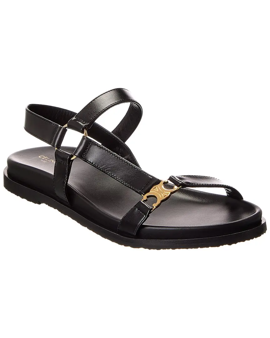 CELINE Maud Triomphe Leather Sandal