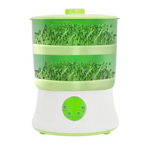 Bean Sprouts Machine, 20W 2 Layers Household Automatic Seed Sproute Growing kit with 3 Seasonal Modes Also for Beans Alfalfa Wheatgrass Seeds