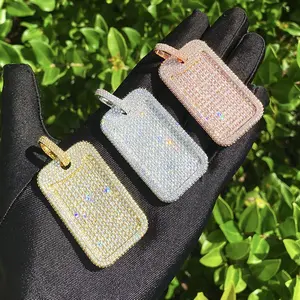 [ICE HUE]18K Gold Vacuum Plated Copper with 5A+ Sri Lanka Full Zircon Square Pendant with Necklace Miami Italy Mexico & Micro Inspired for Women & Men Luxury Jewelry,Daily Wear,Casual Fashion,Gift Idea,Chicano,Classic,Hip Hop,Simple,Sporty Style