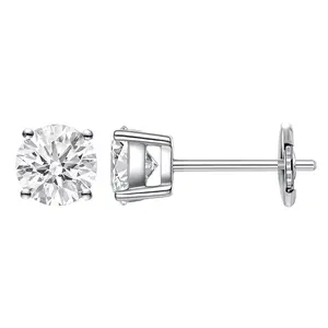 Elegant 1 Carat IGI Certified Lab-Grown Diamond Stud Earrings in 14K White Gold for Women