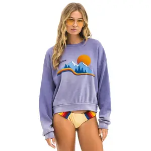 ASPEN MOUNTAIN  RELAXED CREW SWEATSHIRT - FADED GRAPE