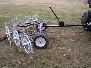 Yard Tuff ACR-500T V-Style Acreage Rake Dethatcher - 60 Inch Path, 6 Tine Reels