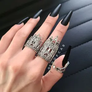 Gothic Cathedral Ring (XL) - Antique Silver