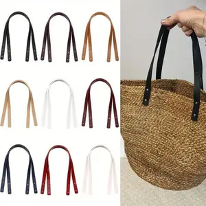 2pcs Detachable Synthetic Leather Bag Straps – Stylish DIY Handbag & Shoulder Bag Accessories with Rivets, Perfect for Gift Boxes or Customization, Purse Accessories