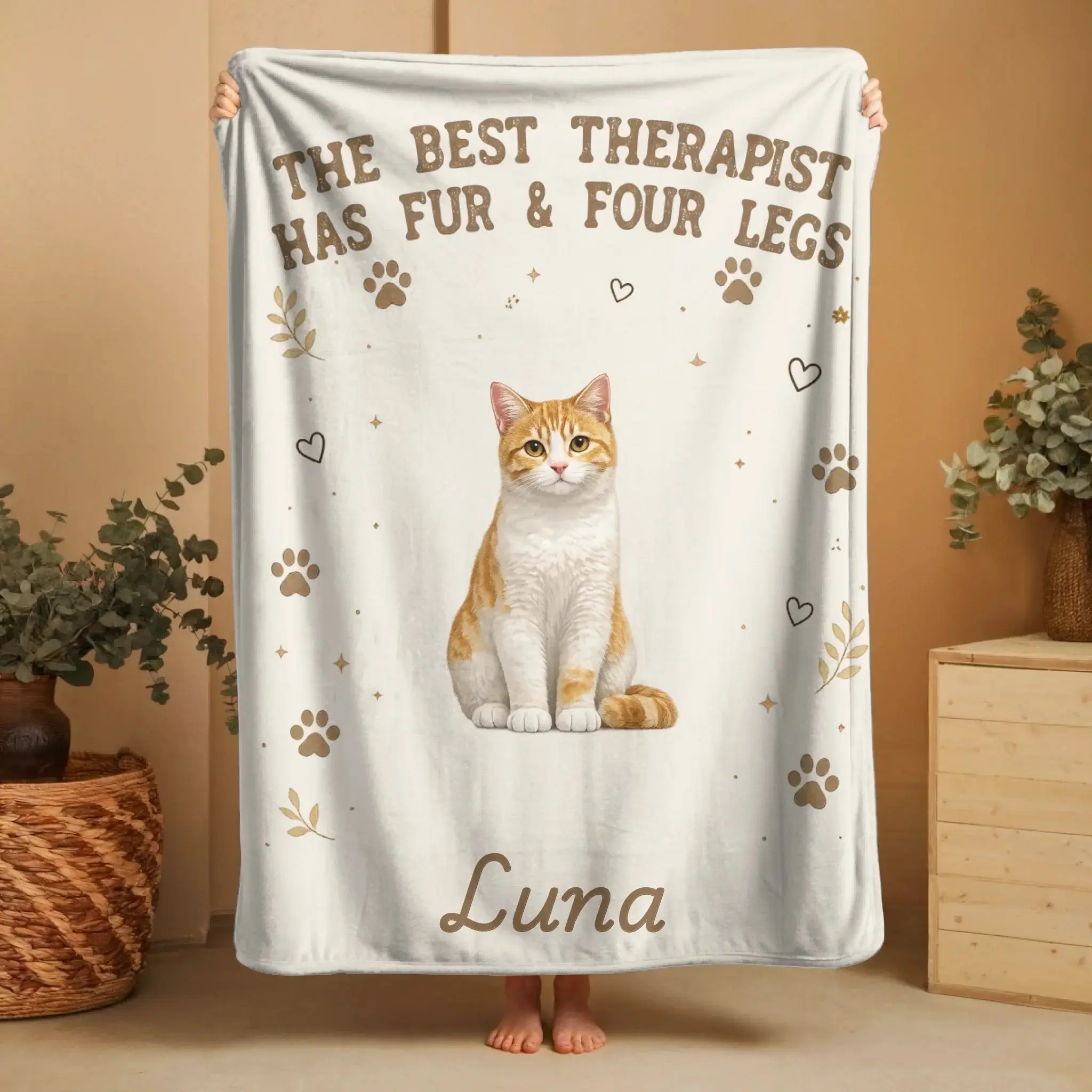 Custom Cat Photo Blanket | Personalized Sherpa Fleece Throw – Pawsonalize