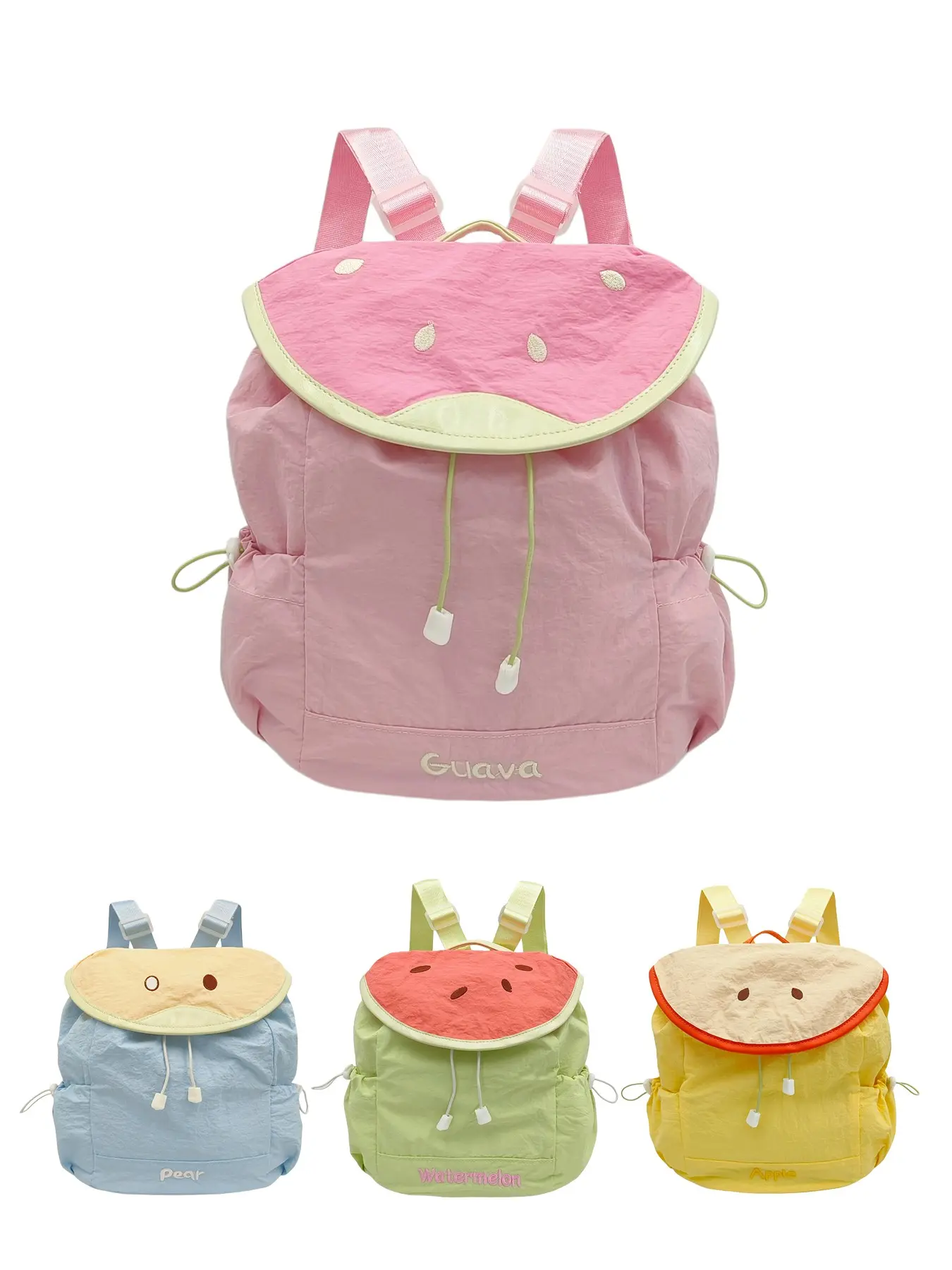 New Dopamine Style Fruit Pattern Backpack, Vibrant Fruit Pattern, Cute Colorblock Bag, Stylish Daypacks, Trendy Backpack, Lightweight College Bookbag, Women's Commuter & Shopping Bag, Travel Gear, Daily Use, Birthday Gift, Backpacks Women