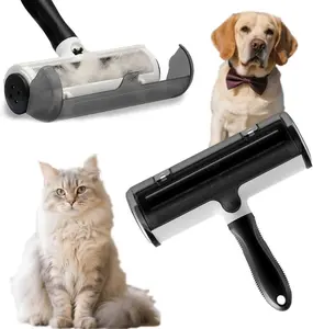【Summervibes】Premium Reusable Pet Hair Remover Roller – Foldable-Lint Remover_Self-Cleaning Double-Sided Brush for Sofa, Bedding, Carpet, Clothes & Fabrics | No-Tape Fur| Washable & Long-Lasting Cleaning Tool
